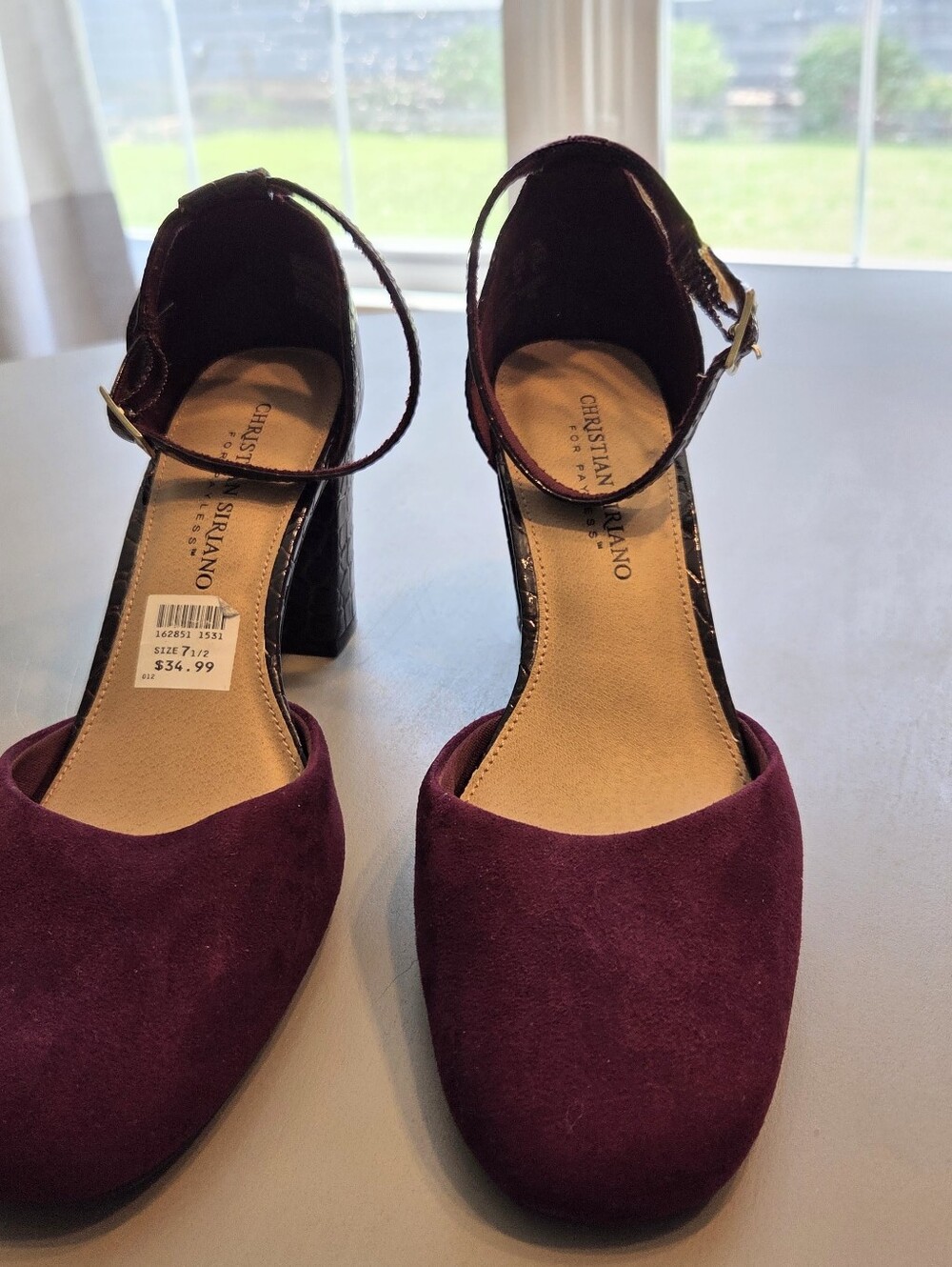 Christian Siriano for Payless NWT Aubergine High Heels w/Ankle Straps Size 7.5